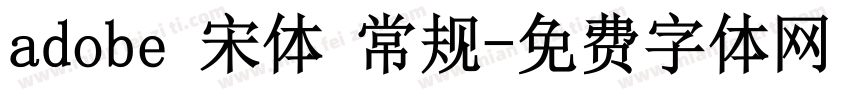 adobe 宋体 常规字体转换